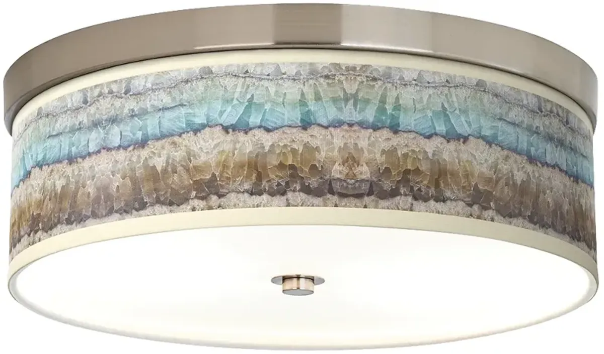 Giclee Glow Marble Jewel 14" Wide Energy Efficient Ceiling Light