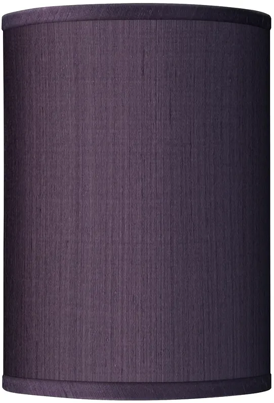 Possini Euro Eggplant Purple Faux Silk Cylinder Lamp Shade 8x8x11 (Spider)