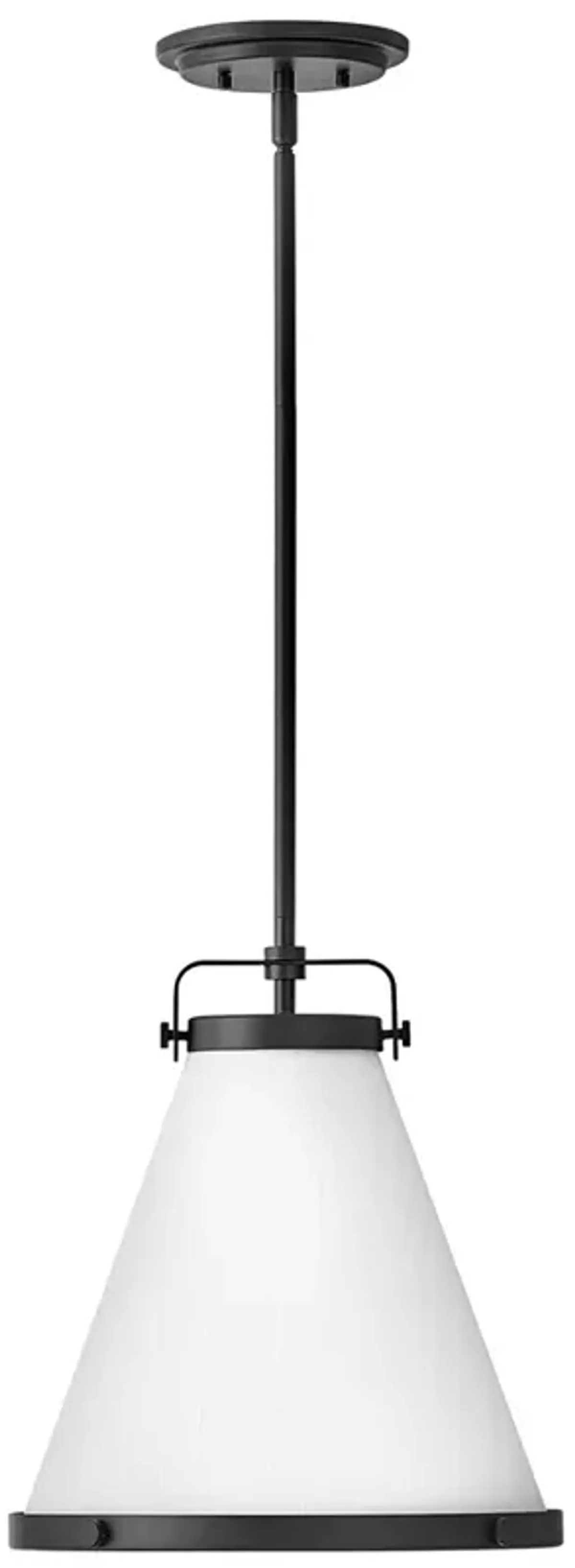 Hinkley Lexi 13" Wide Black and White Cone Pendant Light