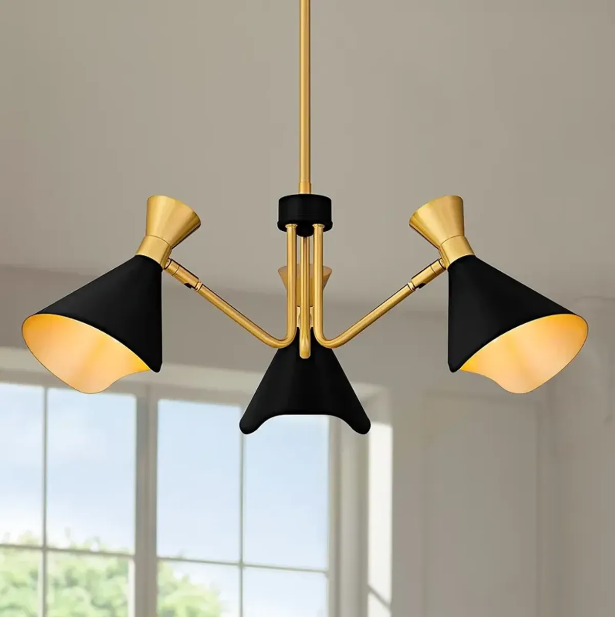 Arden 3-Light Matte Black Chandelier