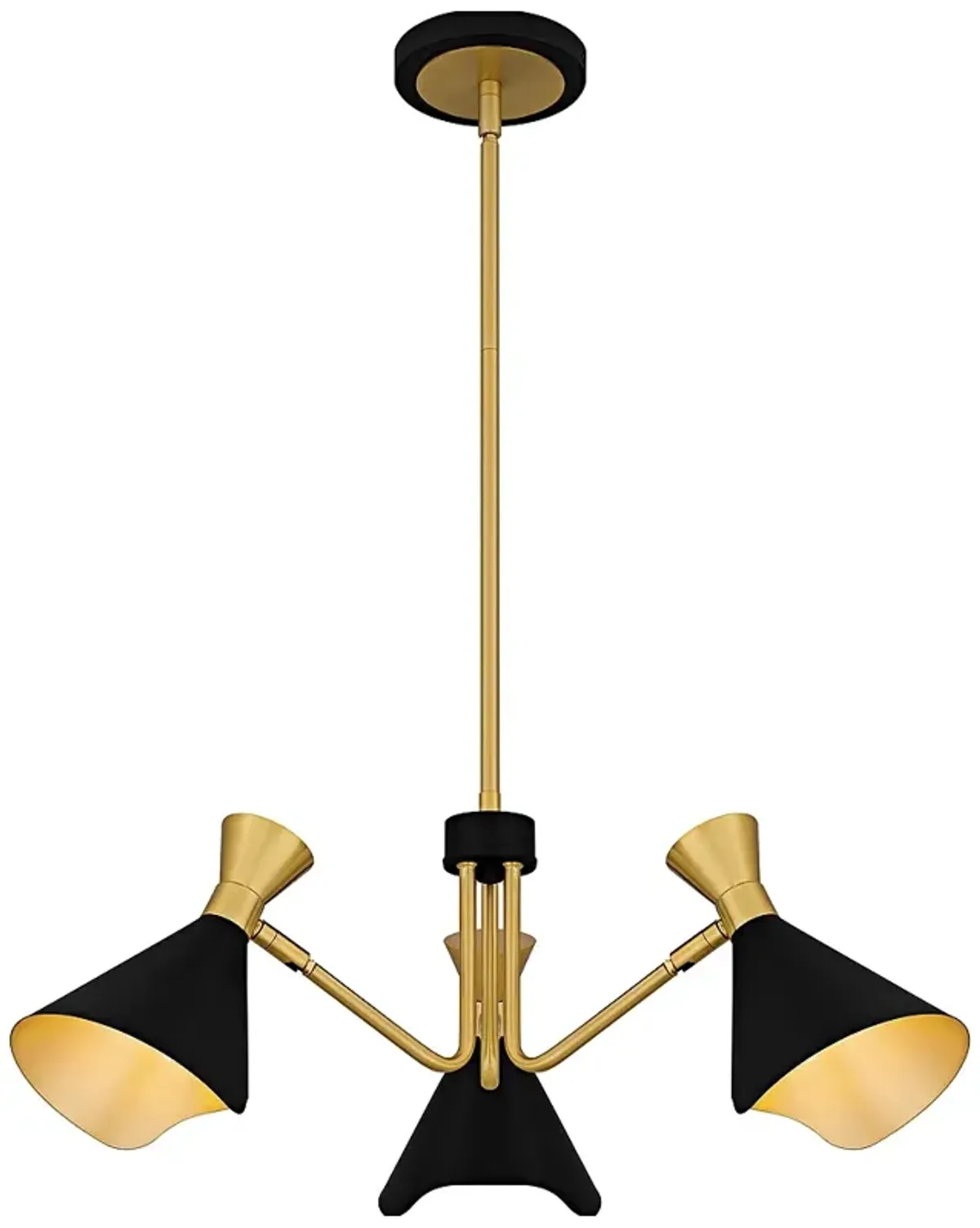 Arden 3-Light Matte Black Chandelier