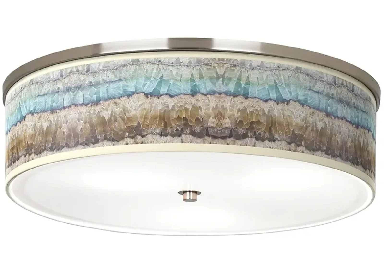 Marble Jewel Giclee Nickel 20 1/4" Wide Ceiling Light