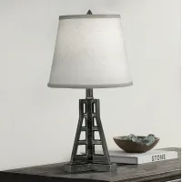 Stiffel 20" High Charcoal Metal Tower Accent Table Lamp