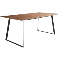 Anderson 70 3/4" Wide Walnut Black Rectangular Dining Table