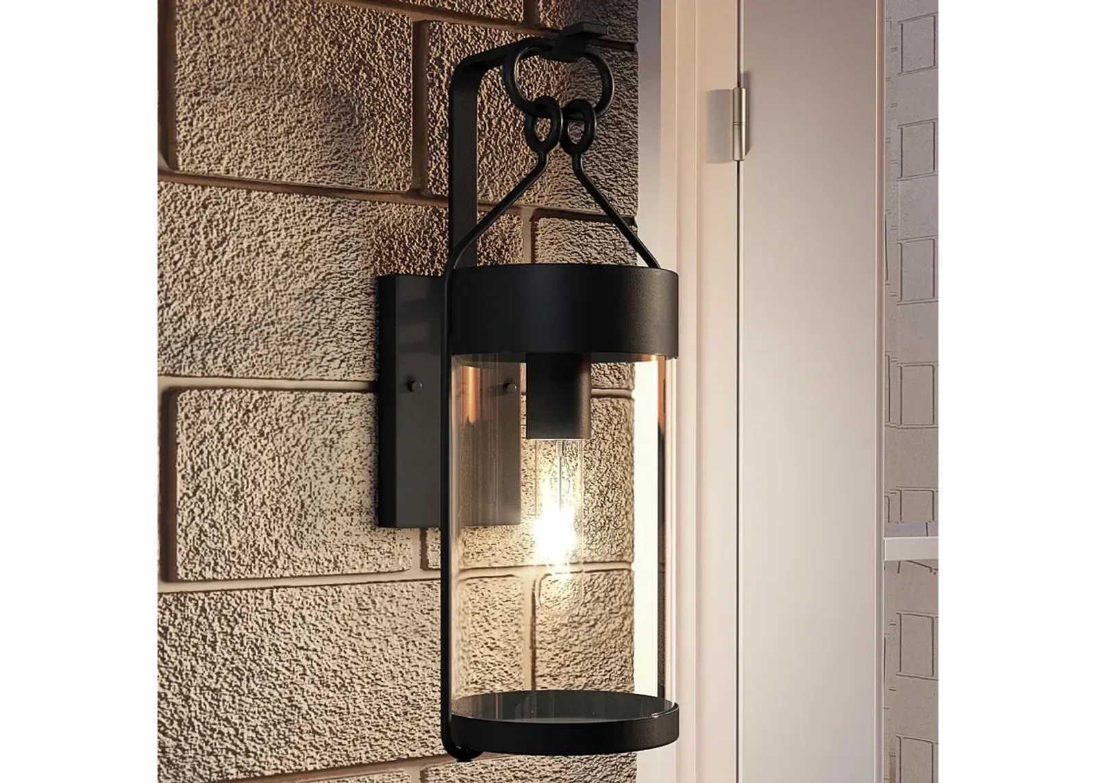 Quoizel Corbin 17 1/2" High Earth Black Outdoor Wall Light