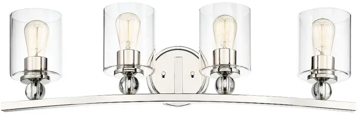 Minka Lavery Studio-5 33" Wide 4-Light Polished Nickel Bath Vanity Bar