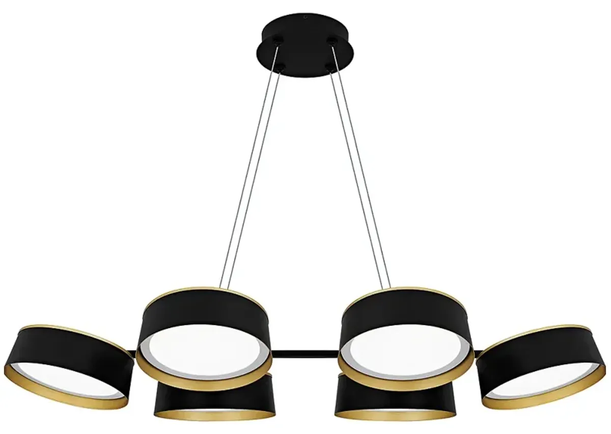 Byrnes Integrated LED Matte Black Linear Chandelier