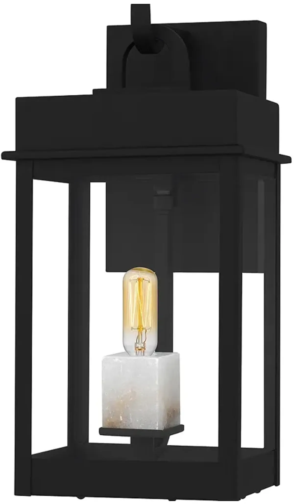 Carmen 1-Light Matte Black Outdoor Wall Lantern