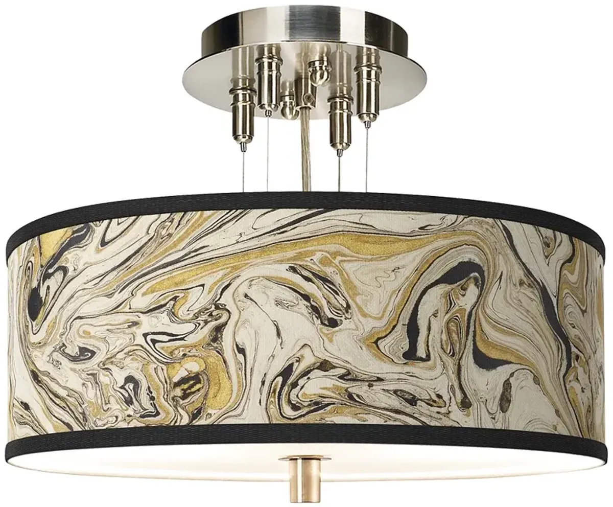 Venetian Marble Giclee 14" Wide Ceiling Light