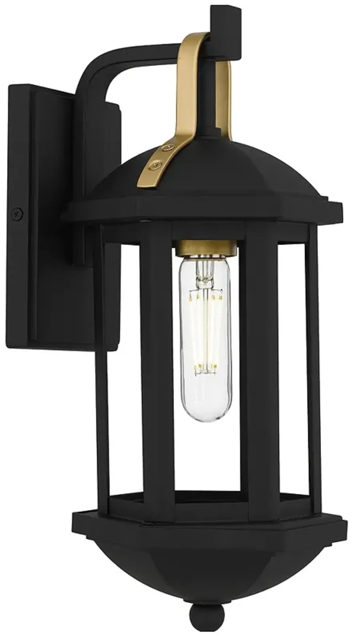 Crestfield 1-Light Matte Black Outdoor Wall Lantern