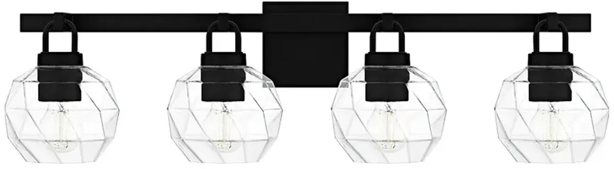 Celina 4-Light Matte Black Bath Light