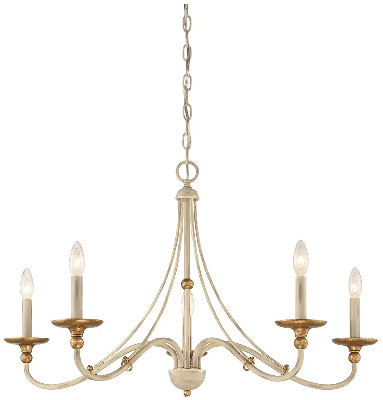 Minka-Lavery Westchester County 5-Light Farmhouse White Chandelier