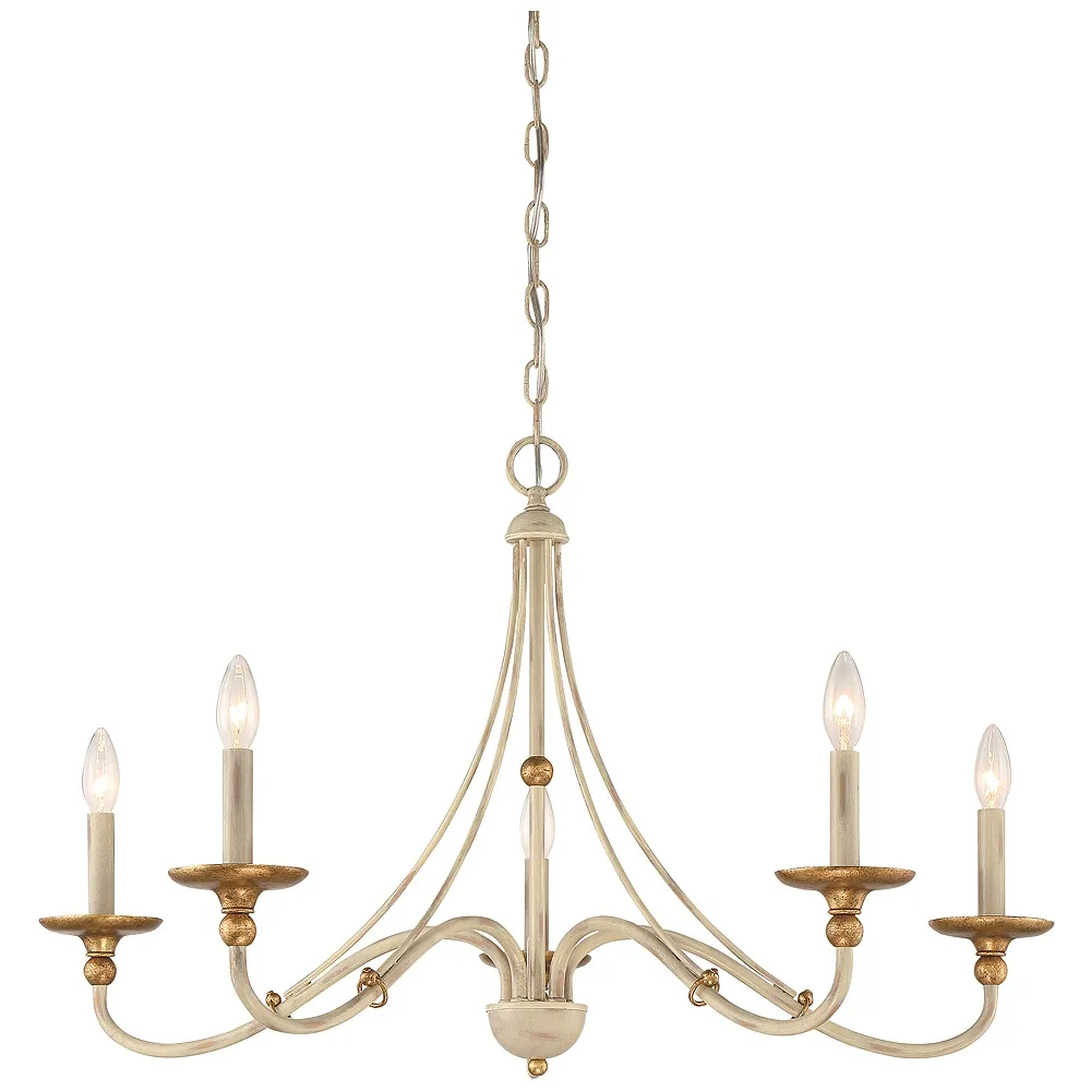 Minka-Lavery Westchester County 5-Light Farmhouse White Chandelier