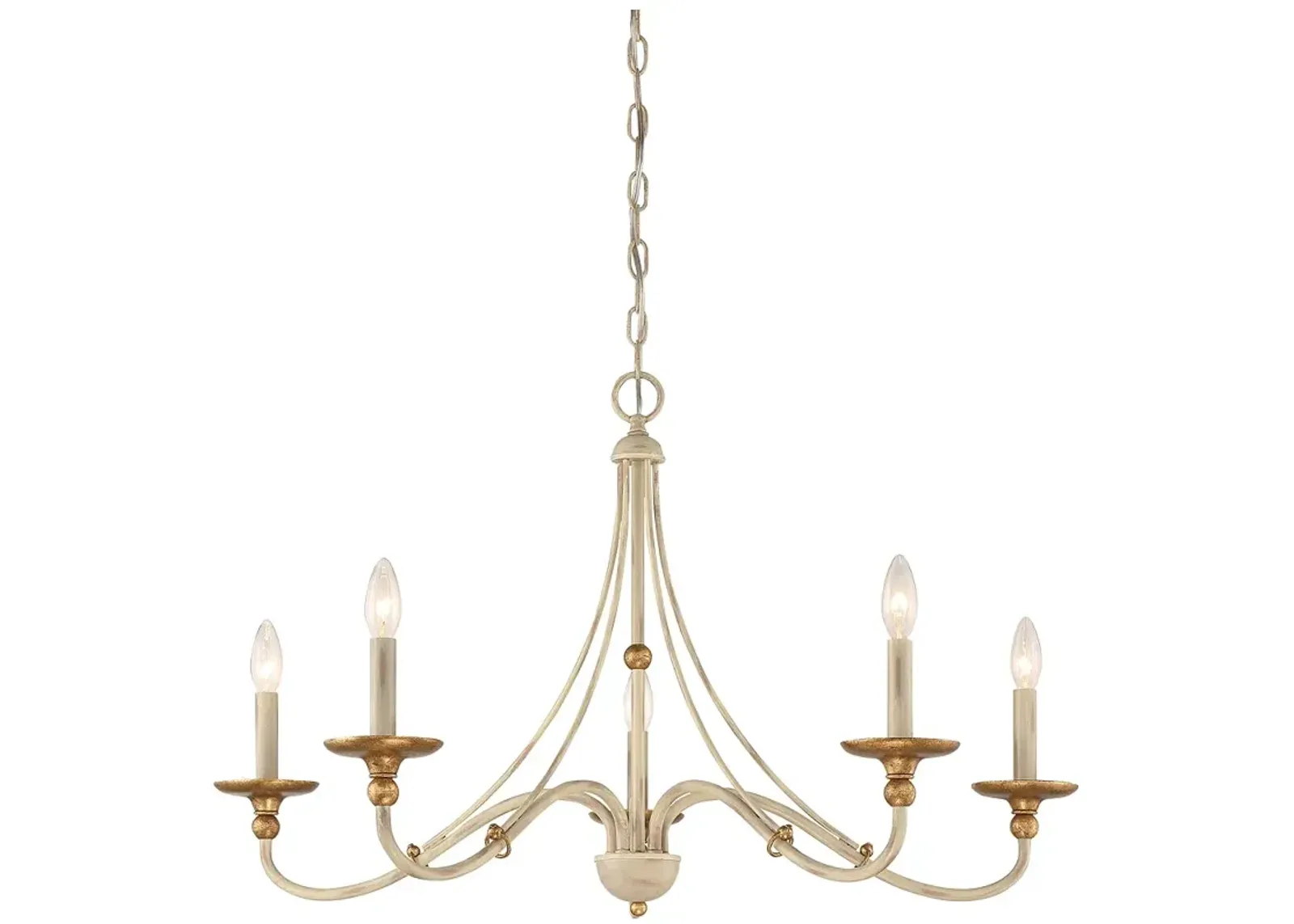 Minka-Lavery Westchester County 5-Light Farmhouse White Chandelier