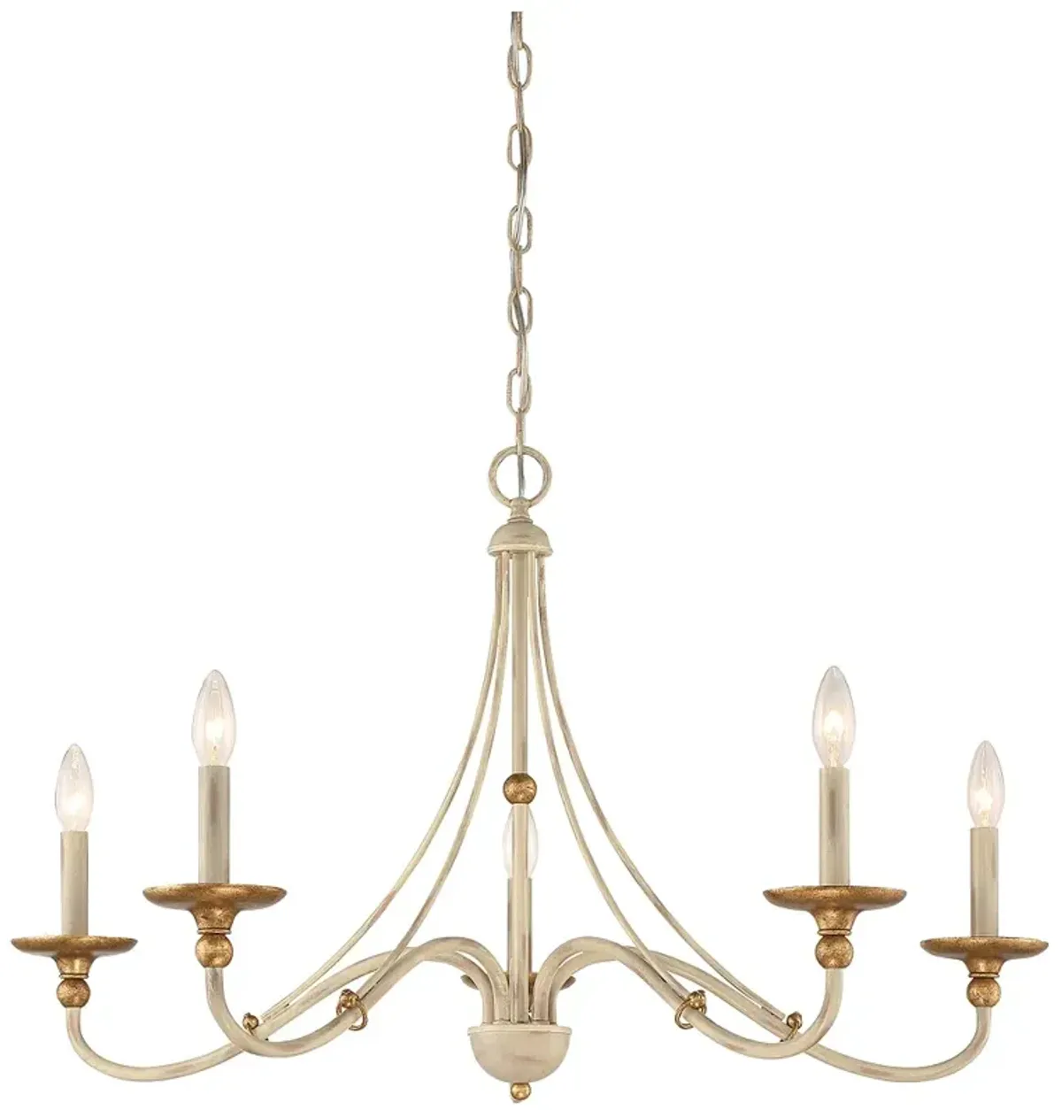 Minka-Lavery Westchester County 34" Wide 5-Light White Chandelier