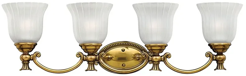 Bath Francoise-Four Light Vanity-Burnished Brass