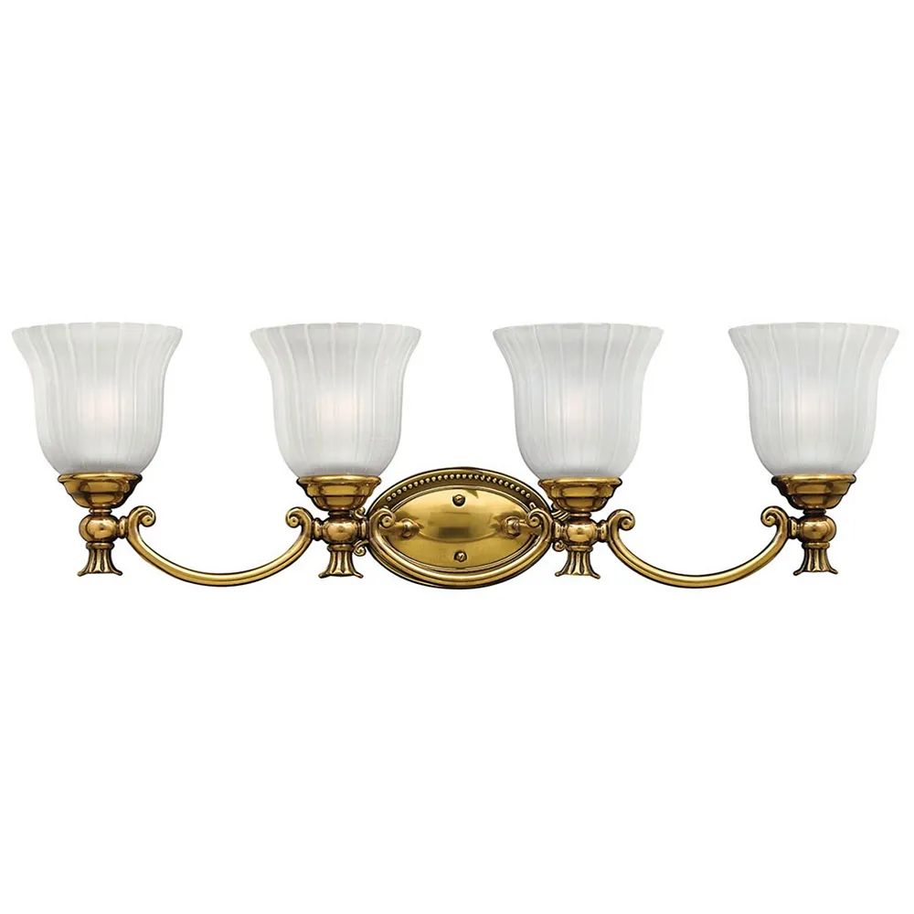 Bath Francoise-Four Light Vanity-Burnished Brass