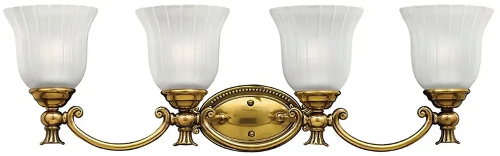 Bath Francoise-Four Light Vanity-Burnished Brass