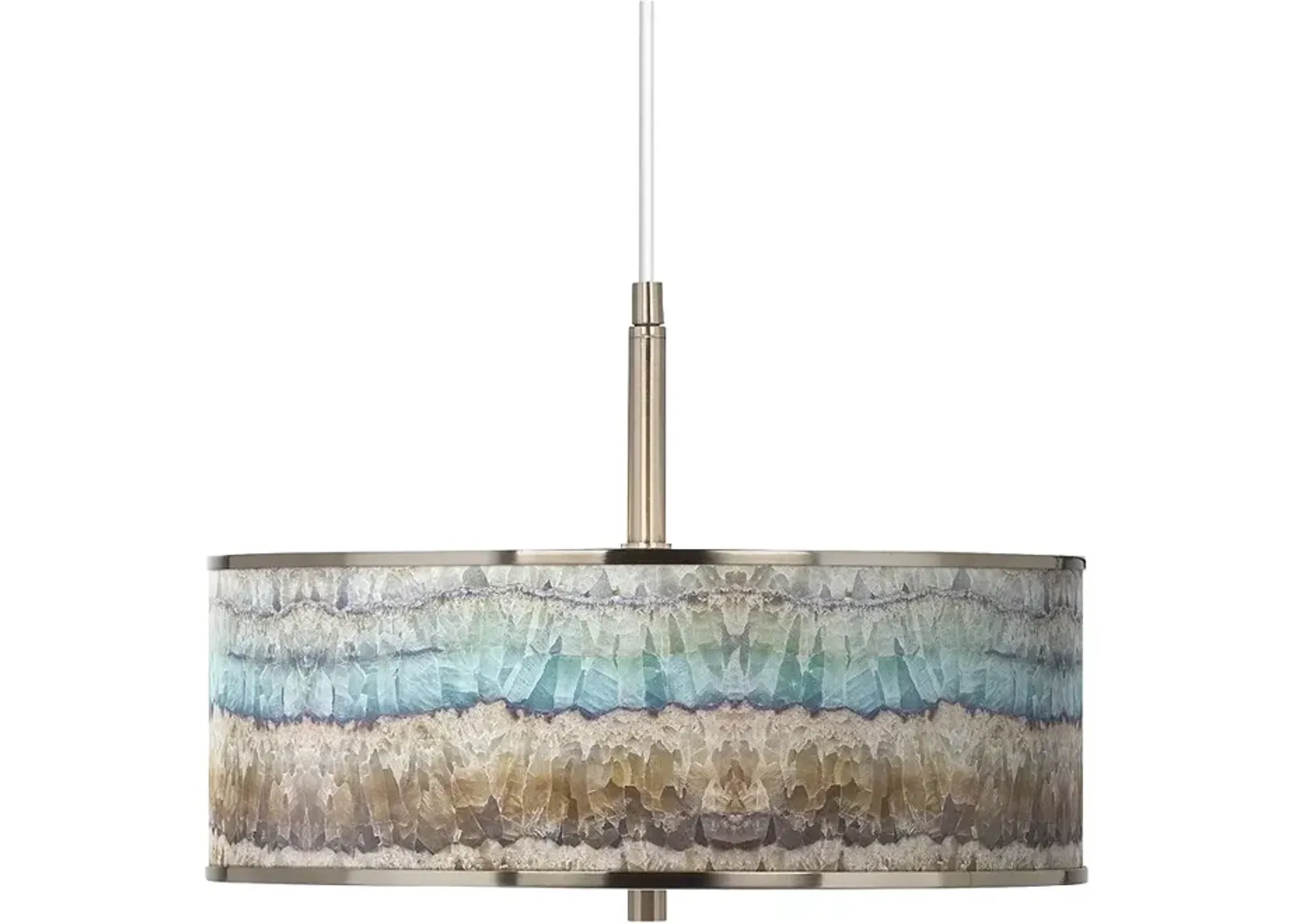 Giclee Glow Marble Jewel 16" Wide Coastal Modern Pendant Light