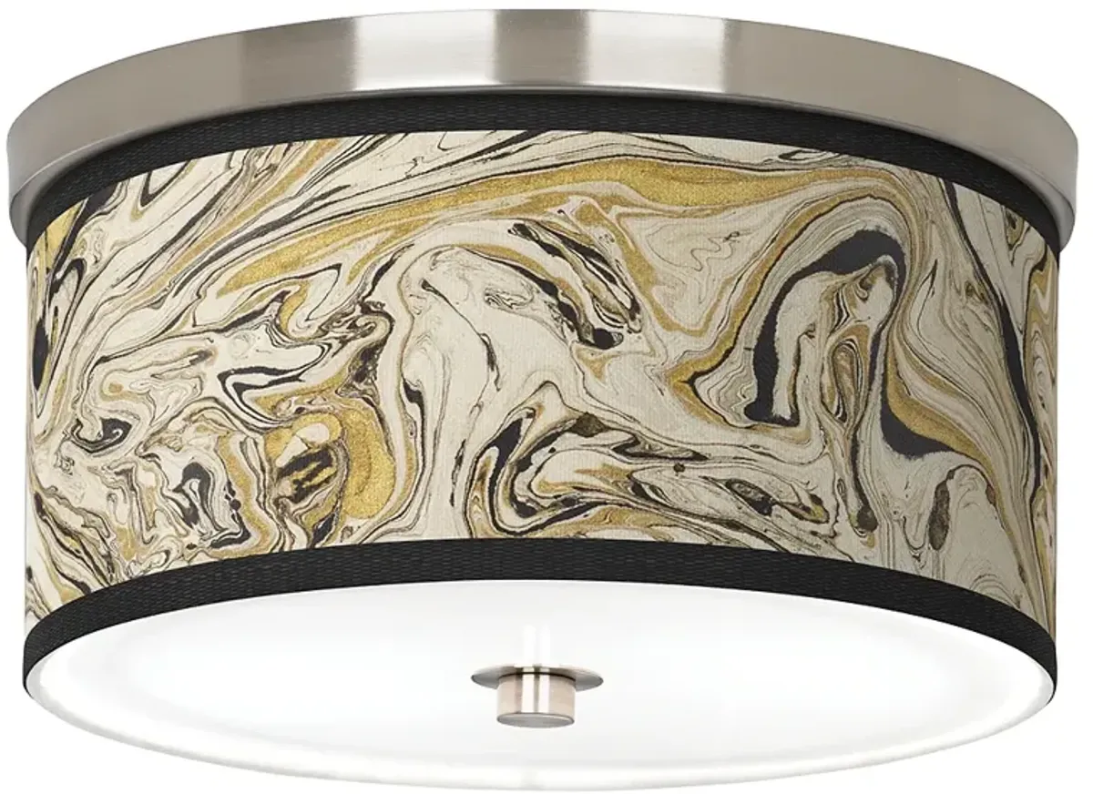 Venetian Marble Giclee Nickel 10 1/4" Wide Ceiling Light