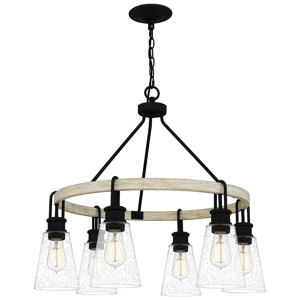 Kingsbridge 6-Lt Black Chandelier