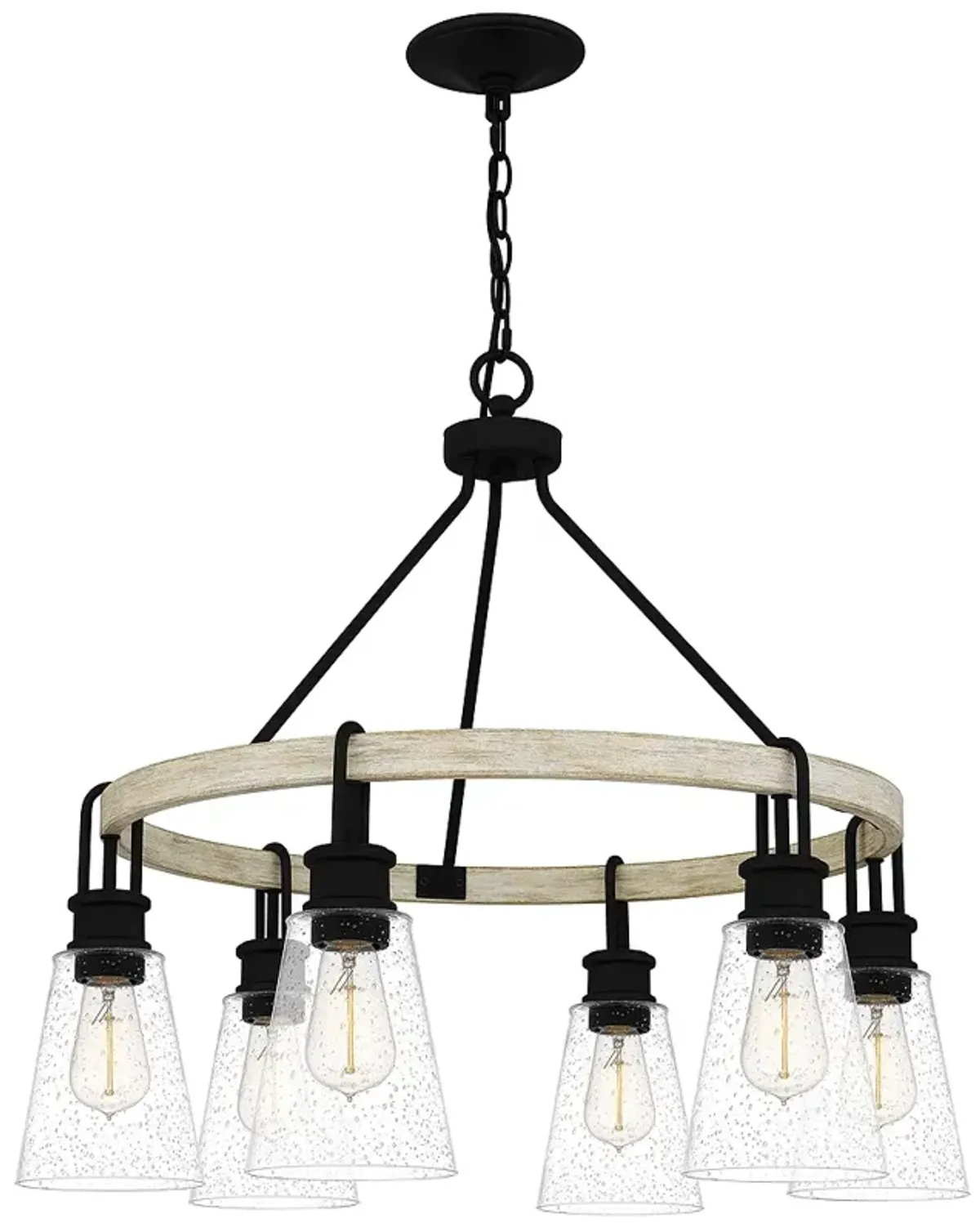 Kingsbridge 6-Lt Black Chandelier