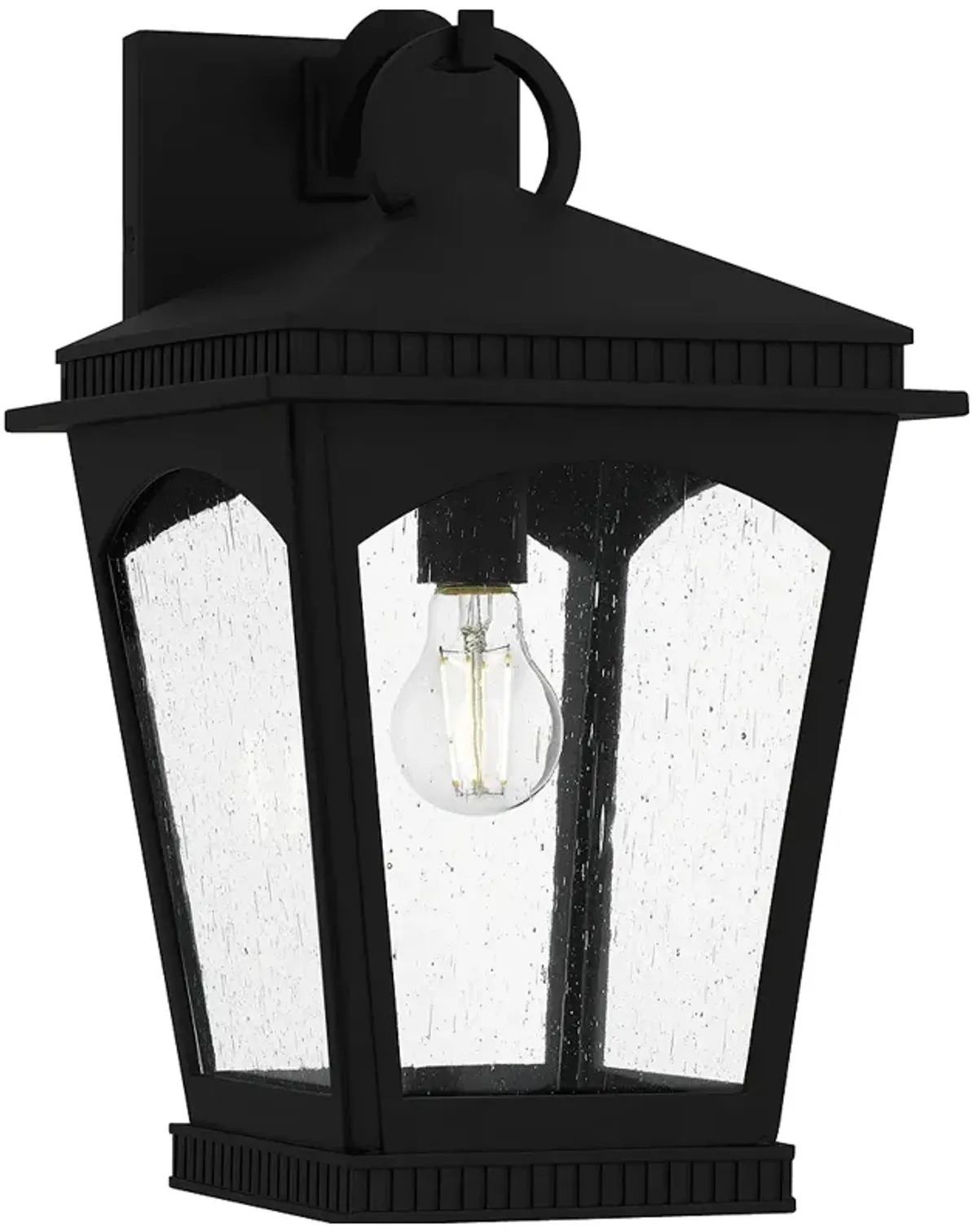 Huck 1-Light Earth Black Outdoor Wall Lantern