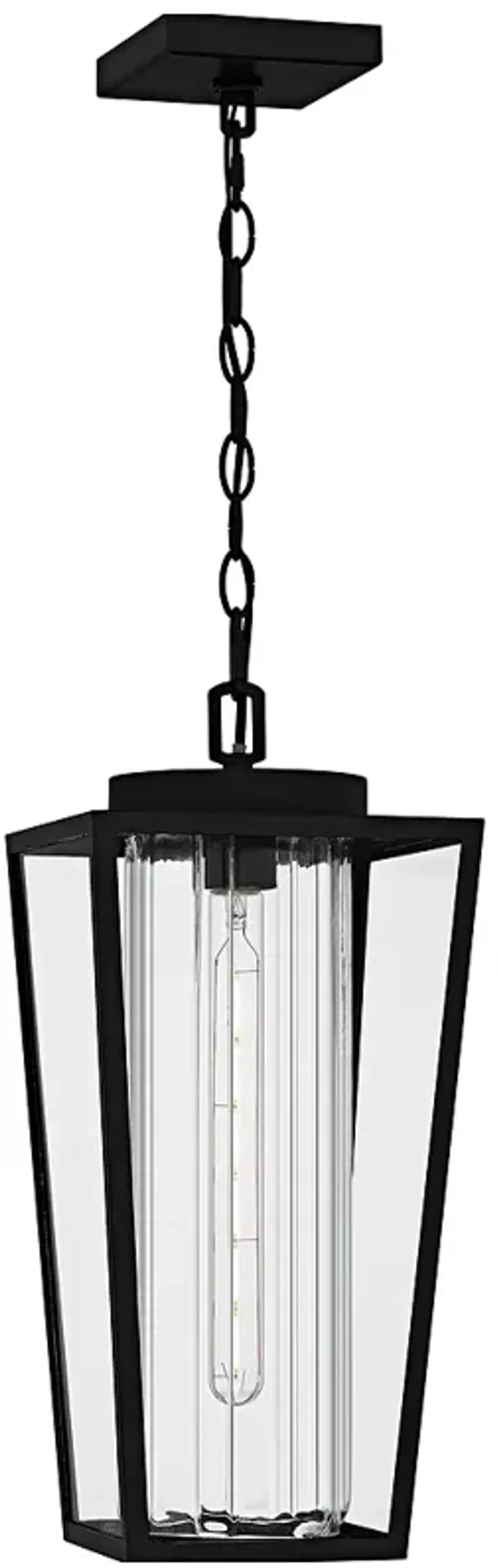 Jett 1-Light Matte Black Outdoor Hanging Lantern