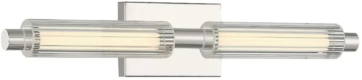 George Kovacs Double Barrel 22 1/2"W Polished Nickel LED Bath Light