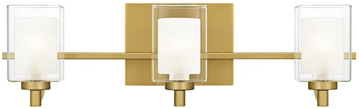 Kolt 3-Light Brushed Gold Bath Light