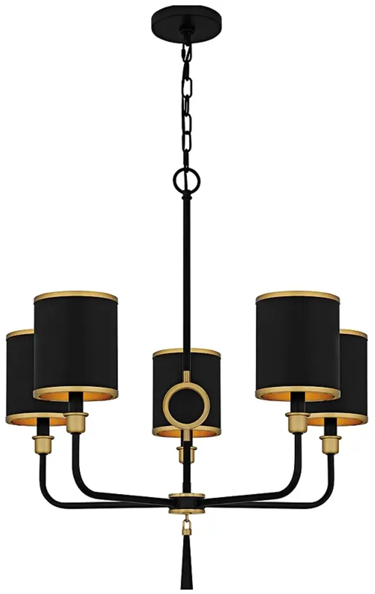 Lockery 5-Light Matte Black Chandelier