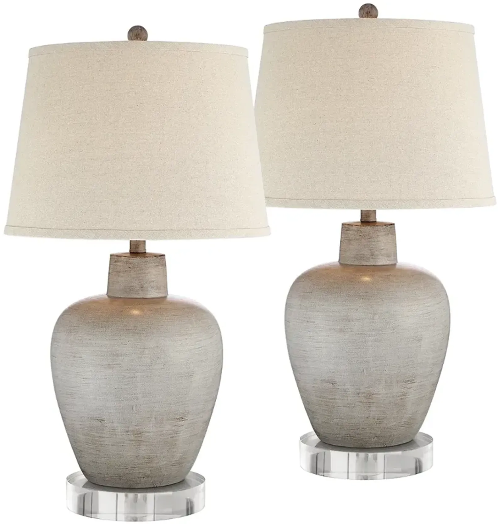 Regency Hill Glenn 28 1/2" Southwest Urn Lamps with Acrylic Risers