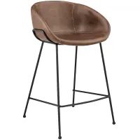Zach 25 1/2" Brown Leatherette Counter Stool