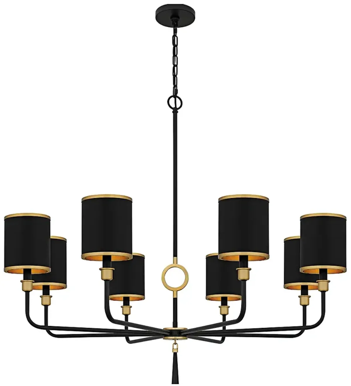 Lockery 8-Light Matte Black Chandelier