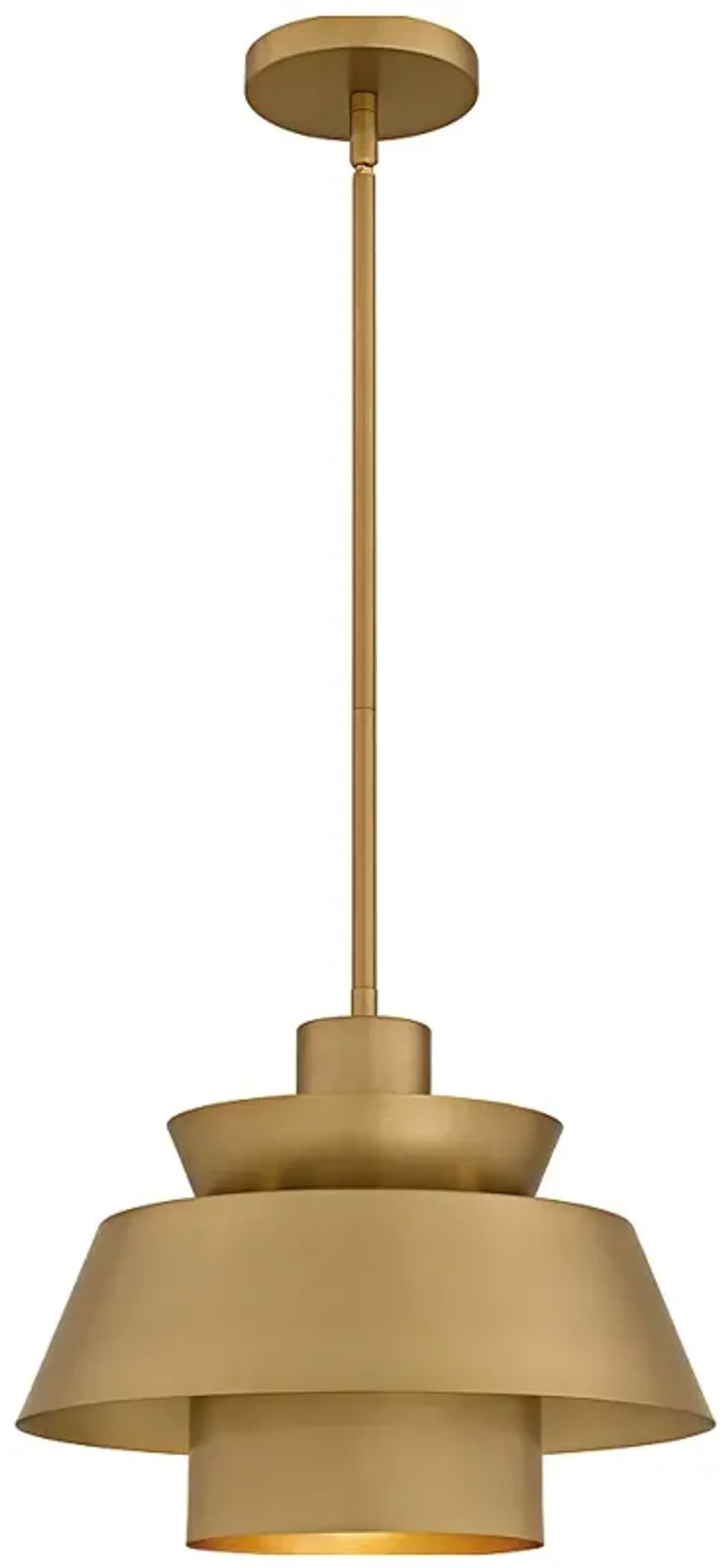 Lumi 1-Light Brushed Weathered Brass Pendant