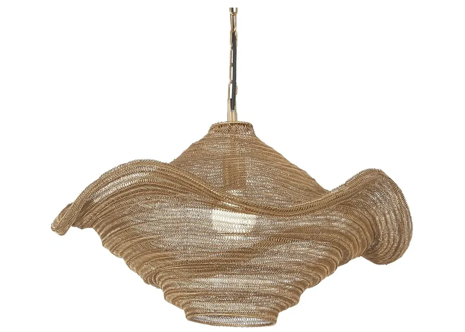 Metropolitan Marseille 1-Light 24-in Gilded Brass Pendant