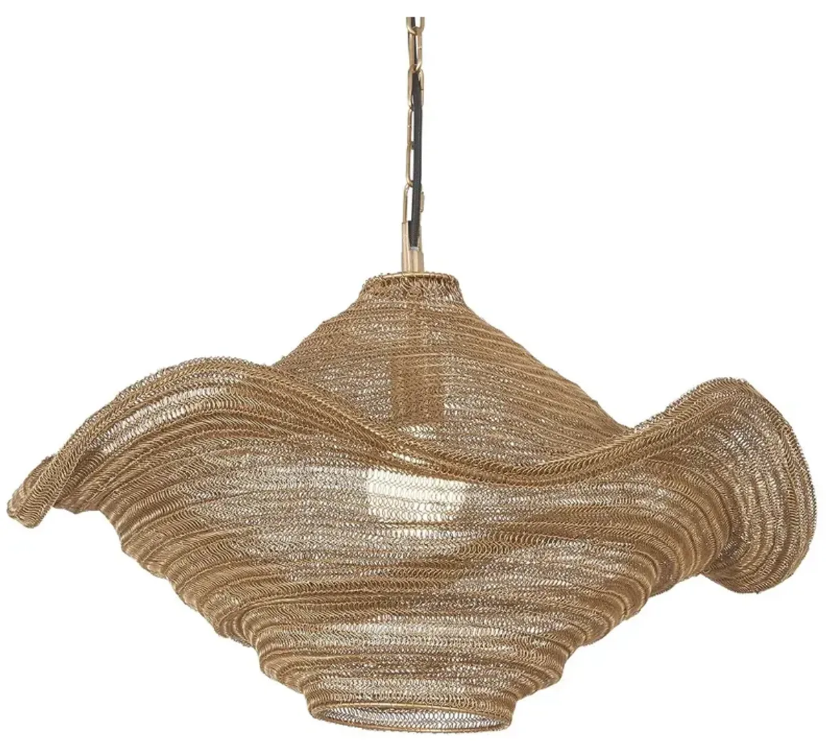 Metropolitan Marseille 1-Light 24-in Gilded Brass Pendant