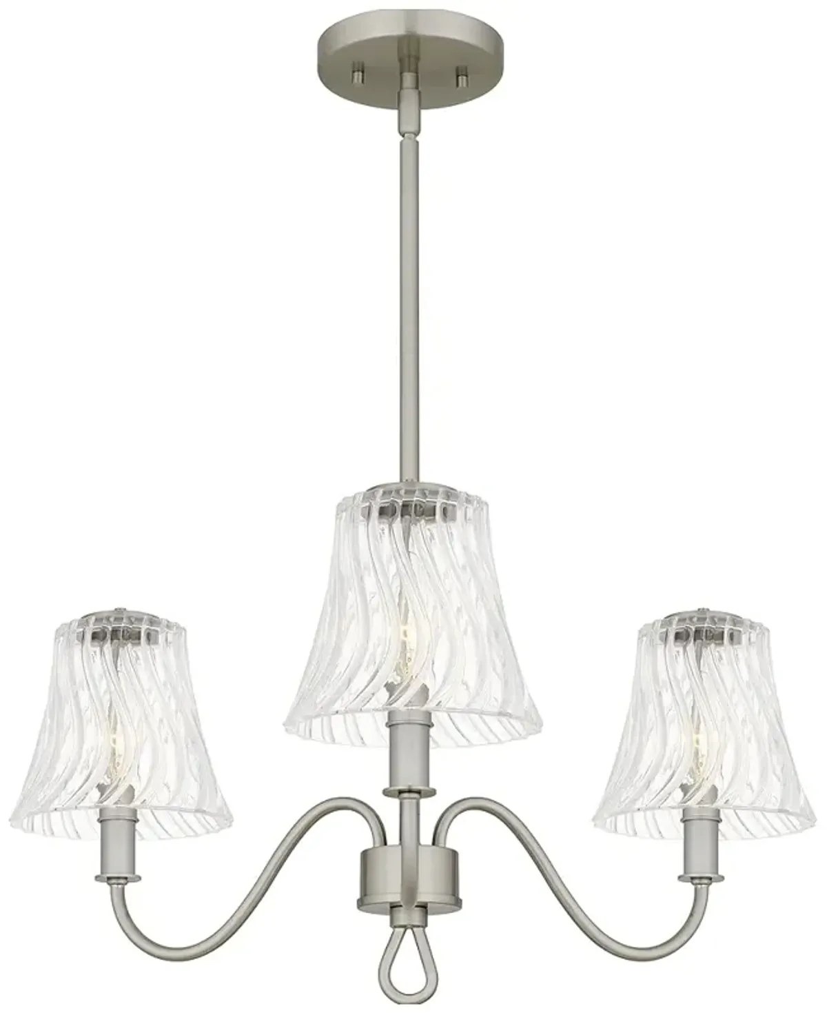 McKinney 3-Light Brushed Nickel Chandelier