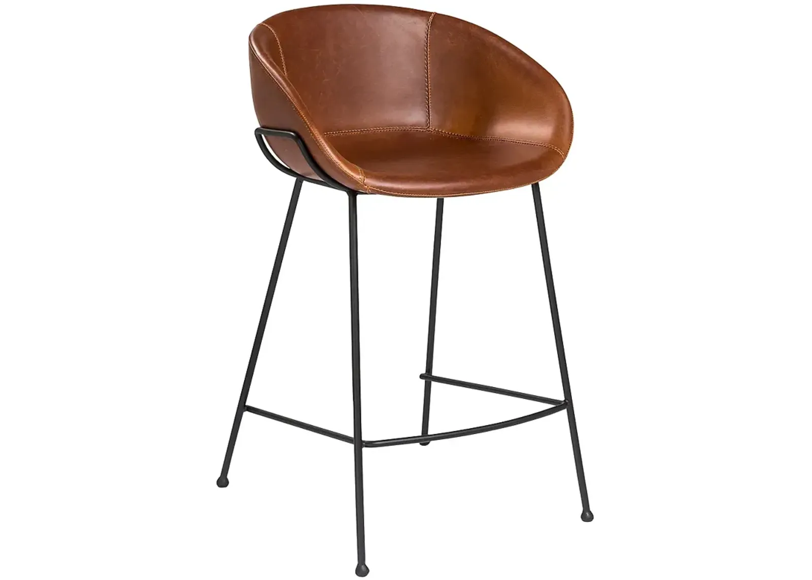 Zach 25 1/2" Dark Brown Leatherette Counter Stool