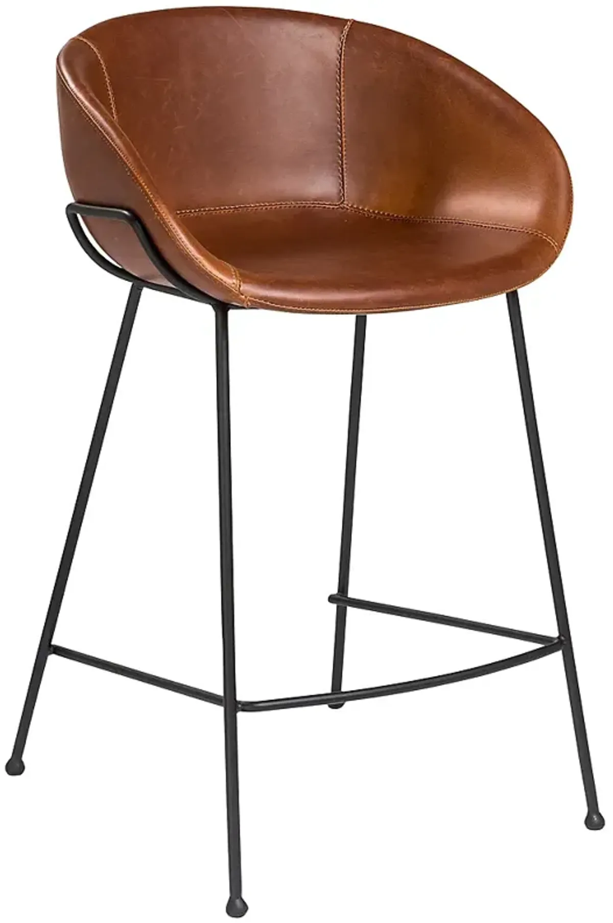 Zach 25 1/2" Dark Brown Leatherette Counter Stool