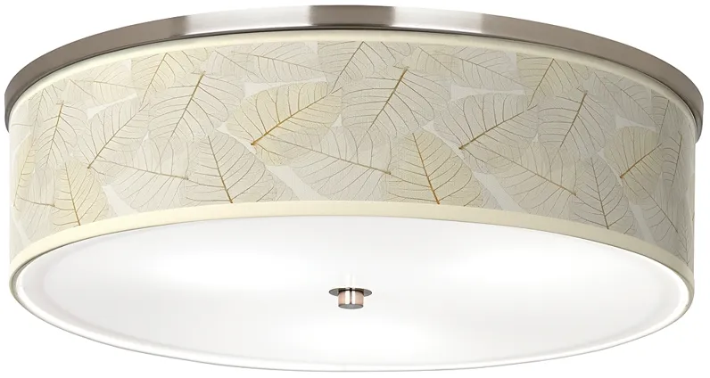 Fall Leaves Giclee Nickel 20 1/4" Wide Ceiling Light