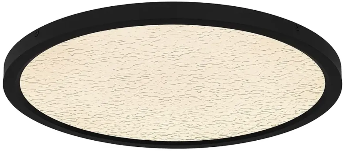 Outskirts Integrated LED Earth Black Flush Mount with CCT Switch