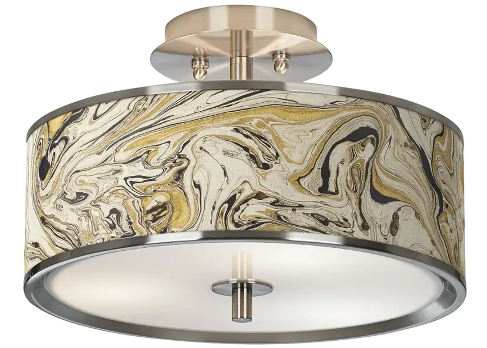 Venetian Marble Giclee Glow 14" Wide Ceiling Light