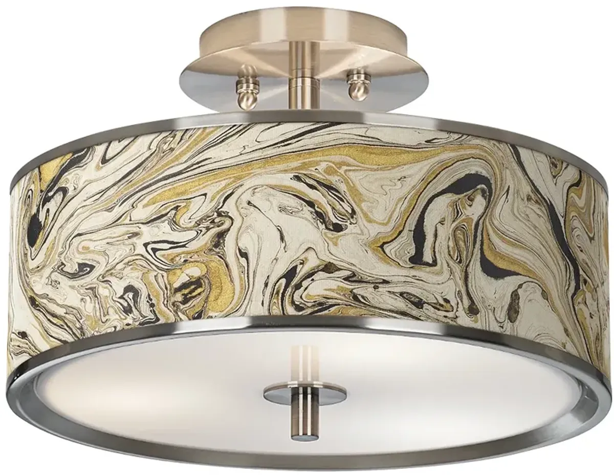 Venetian Marble Giclee Glow 14" Wide Ceiling Light