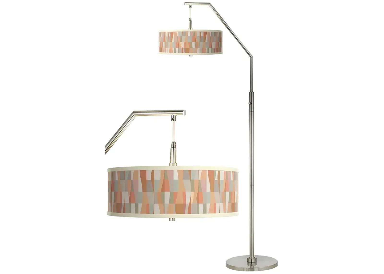 Giclee Glow 71 1/2" High Sedona Pattern Shade Modern Arc Floor Lamp