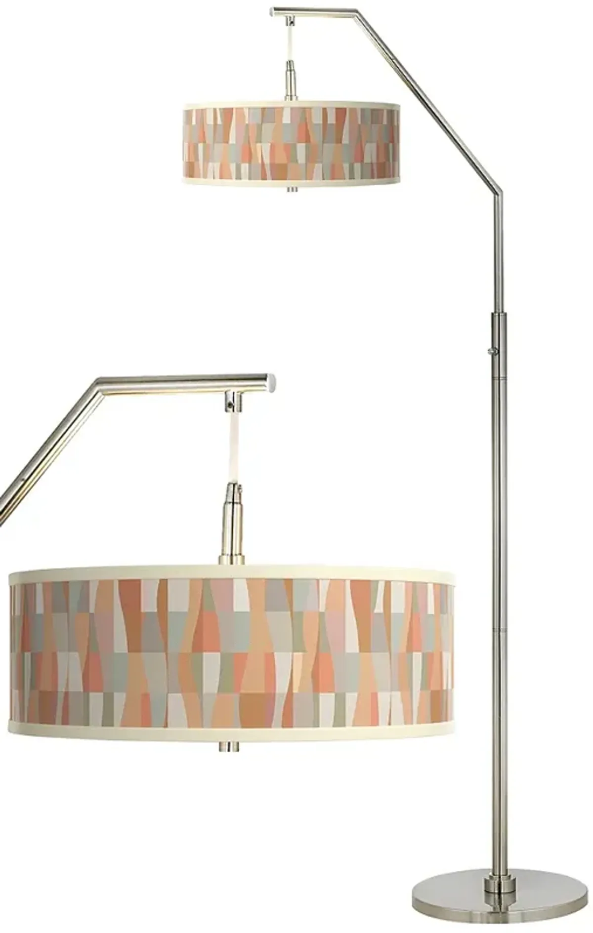 Giclee Glow 71 1/2" High Sedona Pattern Shade Modern Arc Floor Lamp