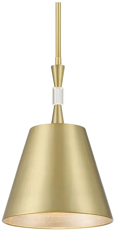 Metropolitan Baratti 1-Light Soft Brass Pendant with Soft Brass Metal Shade