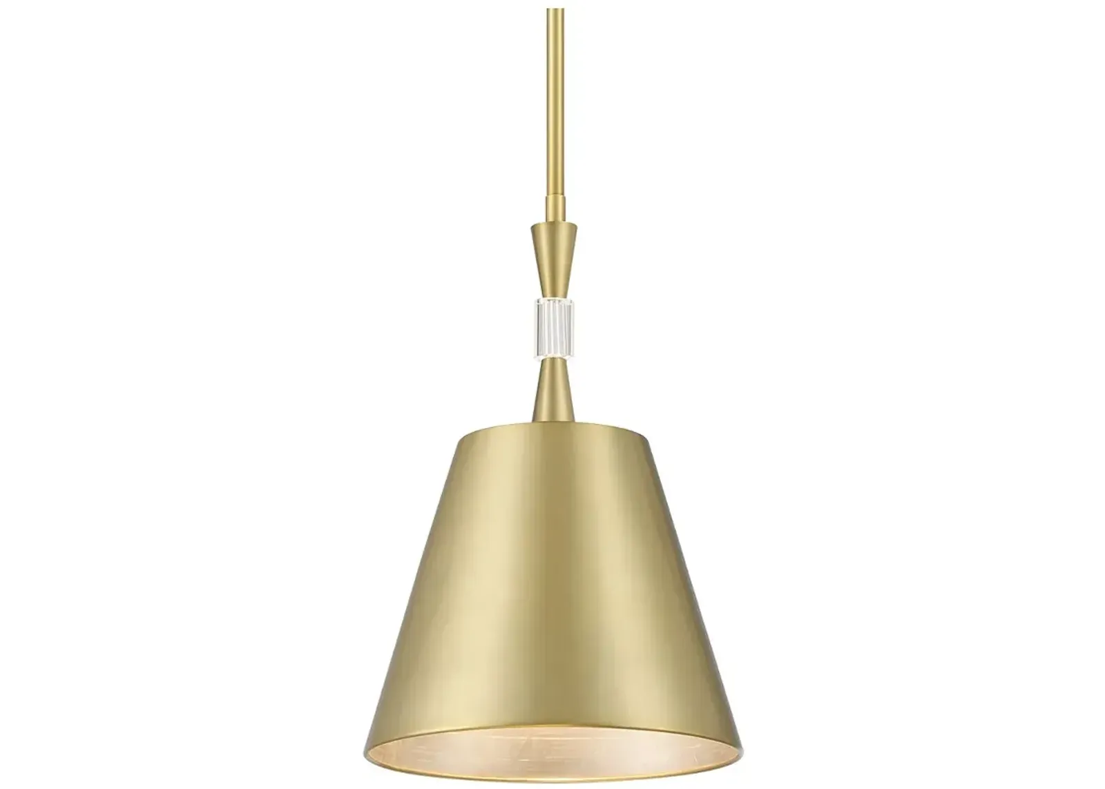 Metropolitan Baratti 1-Light Soft Brass Pendant with Soft Brass Metal Shade