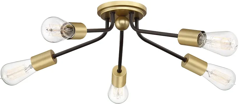 Latitude 27.5-in W Bronze Flush Mount