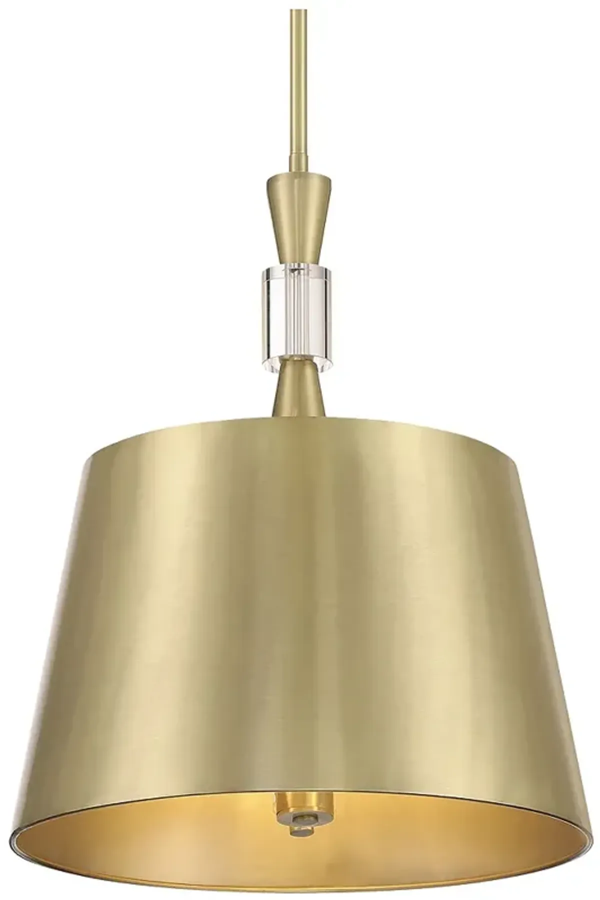 Metropolitan Baratti 3-Light Soft Brass Pendant with Soft Brass Metal Shade